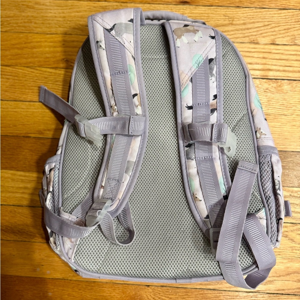 Pottery Barn Kids Horse Print Mackenzie Backpack, Size Small - Lavender and Mint - Picture 2 of 3